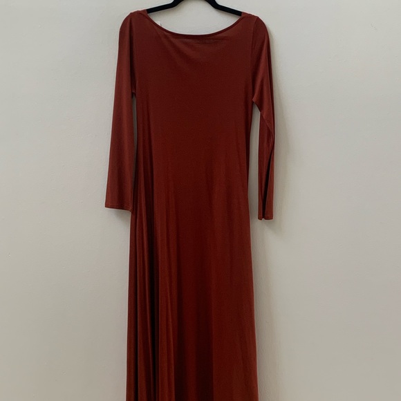 Soft Surroundings Rust Long Sleeve Maxi Dress - Picture 2 of 6